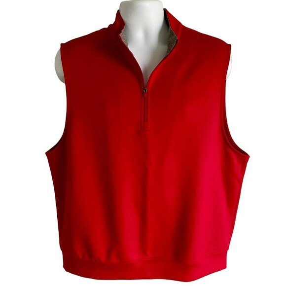 Golf America Red 1/4 Zip Vest Men's Large NEW - Picture 2 of 10